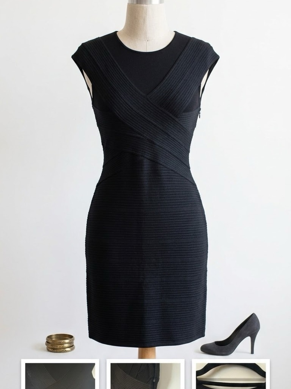 Dior Black Sleeveless Midi Dress